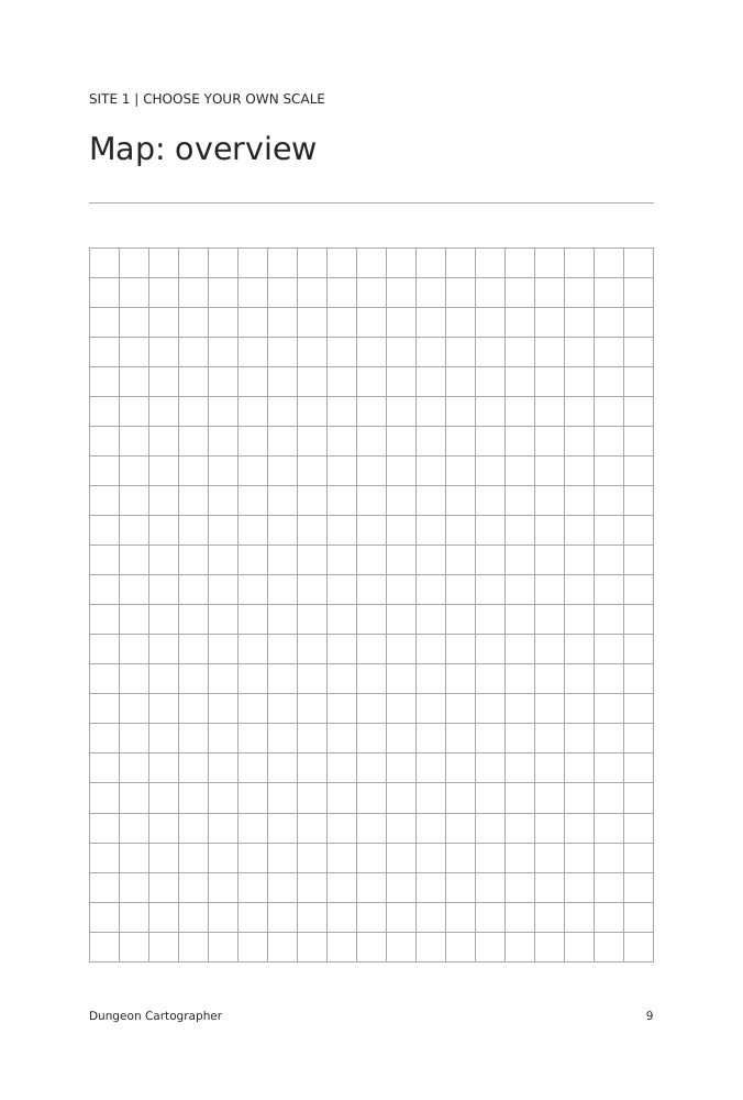 Dungeon Cartographer interior sample, page 9