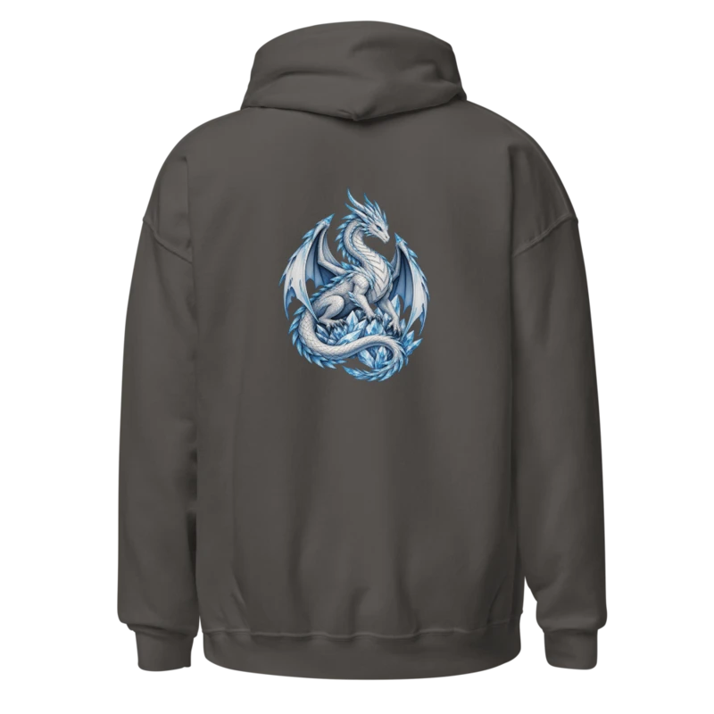 Frostbound Wyrm Hoodie in Charcoal