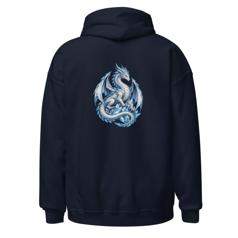 Frostbound Wyrm Hoodie in Navy