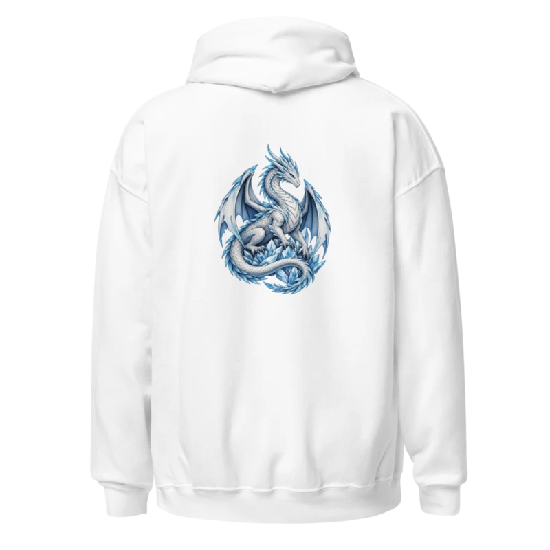 Frostbound Wyrm Hoodie in White