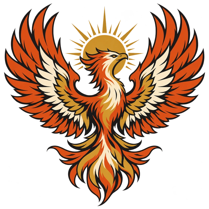 Phoenix Rising original apparel artwork