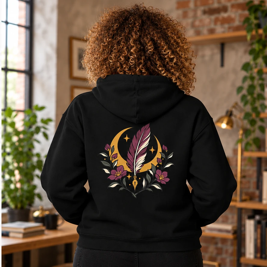 Quiet Momentum Hoodie back design preview