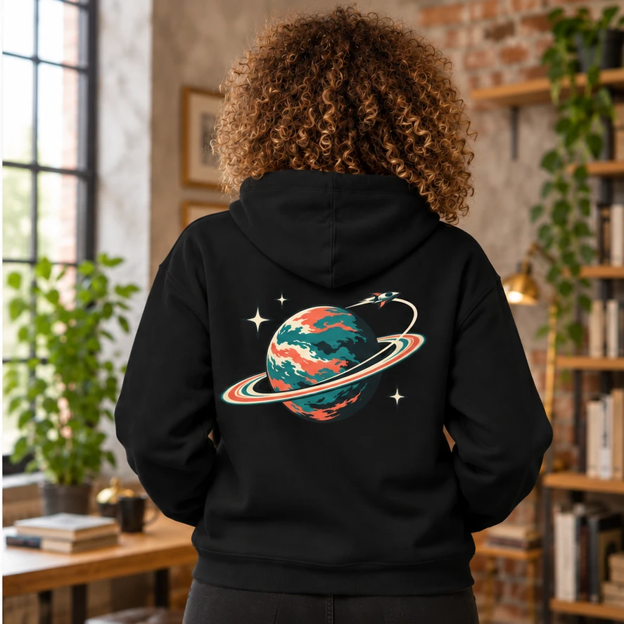 Beyond the Stars Hoodie back design preview
