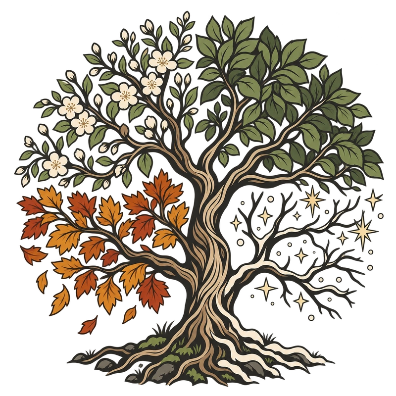 Seasons of Wonder original apparel artwork